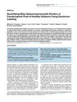 Quantifying Beta‐Galactosylceramide Kinetics in Cerebrospinal Fluid of Healthy Subjects Using Deuterium Labeling