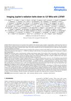 Imaging Jupiter's radiation belts down to 127 MHz with LOFAR