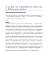 In de Ban van Tolkien: Geloof en Geloven in Tolkien-spiritualiteit