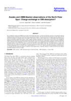 Suzaku and XMM-Newton observations of the North Polar Spur: Charge exchange or ISM absorption?