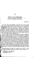 Africa's wars of liberation: some historiographical reflections