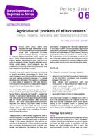 Agricultural 'pockets of effectiveness': Kenya, Nigeria, Tanzania and Uganda since 2000