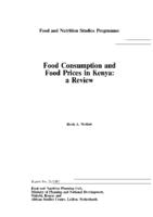 Food consumption and food prices in Kenya: a review