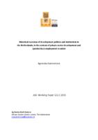 Historical overview of development policies and institutions in the Netherlands, in the context of private sector development and (productive) employment creation