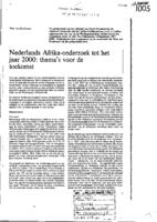 Nederlands Afrika-onderzoek tot het jaar 2000: thema's voor de toekomst