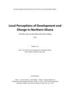 Local perceptions of development and change in Northern Ghana