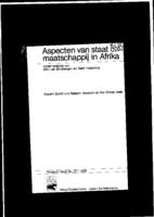 Aspecten van staat en maatschappij in Afrika: recent Dutch and Belgian research on the African state