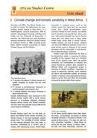 Climate change and climatic variability in West Africa
