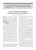 Africa's Religious Resurgence and the Politics of Good and Evil