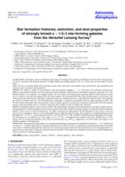 Star formation histories, extinction, and dust properties of strongly lensed z ~ 1.5-3 star-forming galaxies from the Herschel Lensing Survey