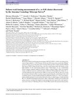 Subaru weak lensing measurement of a z = 0.81 cluster discovered by the Atacama Cosmology Telescope Survey