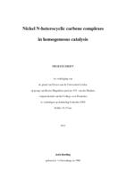 Nickel N-heterocyclic carbene complexes in homogeneous catalysis