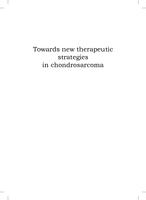 Towards new therapeutic strategies in chondrosarcoma