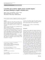 Cannabis and creativity: Highly potent cannabis impairs divergent thinking in regular cannabis users