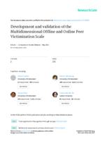 Development and validation of the Multidimensional Offline and Online Peer Victimization Scale