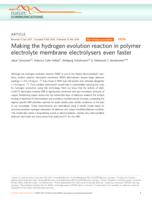 Making the hydrogen evolution reaction in polymer electrolyte membrane electrolysers even faster