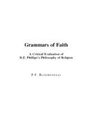 Grammars of faith : a critical evaluation of D.Z. Phillips's philosophy of religion