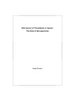 Risk factors of thrombosis in cancer : the role of microparticles