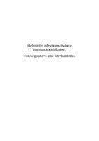 Helminth infections induce immunomodulation : consequences and mechanisms