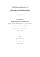 Function and control of the ssg genes in streptomyces