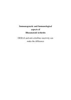 Immunogenetic and immunological aspects of rheumatoid arthritis : DERAA and anti-citrulline reactivity can make the difference