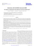 Astrometry with the MCAO instrument MAD. An analysis of single-epoch data obtained in the layer-oriented mode