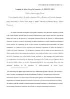 Gender congruency goes Europe: A cross-linguistic study of the gender congruency effect in Romance and Germanic languages.