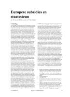 Europese subsidies en staatssteun