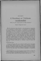 L'Occident et l'Africain occidentalisé, thème du roman africain