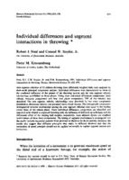 Individual differences and segment interactions in throwing