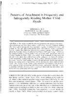 Patterns of attachment in frequently and infrequently reading mother-child dyads