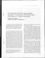 Three-mode analysis of semantic differential data: The case of a triple personality