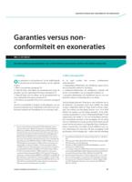 Garanties versus non-conformiteit en exoneraties