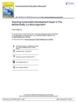 Teaching Sustainable Development Goals in The Netherlands: A Critical Approach