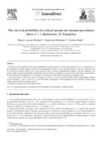 The survival probability for critical spread-out oriented percolation above 4+1 dimensions. II. Expansion