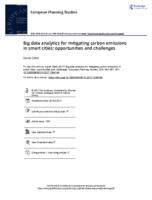 Big data analytics for mitigating carbon emissions in smart cities: opportunities and challenges