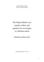 The Nigeria-Biafra war, popular culture and agitation for sovereignty of a Biafran nation