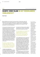 Ruimte voor Islam in het Nederlandse familierecht?