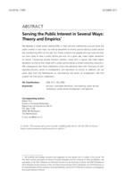 Serving the public interest in several ways: Theory and empirics