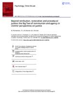 Beyond retribution, restoration and procedural justice: The Big Two of communion and agency in victim's perspectives on justice