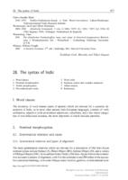 28. The syntax of Indic