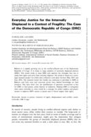 Everyday justice for the internally displaced in a context of fragility: The case of the Democratic Republic of Congo (DRC)