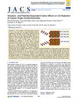 Structure- and Potential-Dependent Cation Effects on CO Reduction at Copper Single-Crystal Electrodes