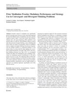 Prior meditation practice modulates performance and strategy use in convergent- and divergent-thinking problems