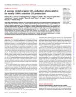 A spongy nickel-organic CO2 reduction photocatalyst for nearly 100% selective CO production