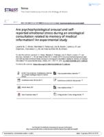 Are psychophysiological arousal and self-reported emotional stress during an oncological consultation related to memory of medical information? An experimental study