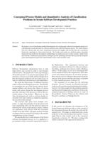 Conceptual process models and quantitative analysis of classification problems in Scrum software development practices