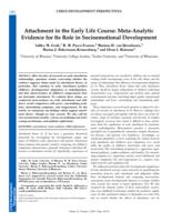 Attachment in the early life course: Meta-analytic evidence for its role in socioemotional development