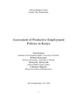 Assessment of productive employment policies in Kenya