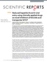 Reduced hepatitis B and D viral entry using clinically applied drugs as novel inhibitors of the bile acid transporter NTCP